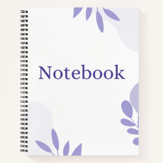 Portada de cuaderno floral estética púrpura