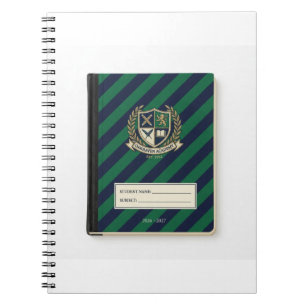 Portada de Cuaderno - Rayas Diagonales Azul Marino