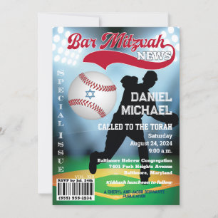 Portada de la revista Bar de béisbol Invitación Mi