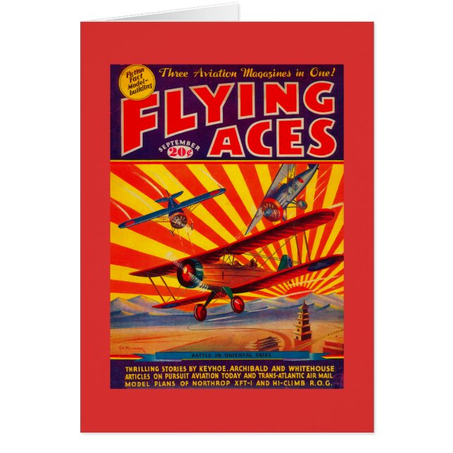 Portada de la revista Flying Aces (Frente)