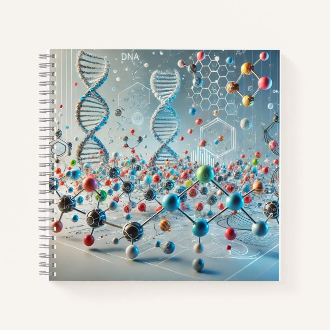Portada de libro de química molecular y ADN  (Anverso)