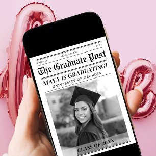 Portada de periódico personalizada para invitación