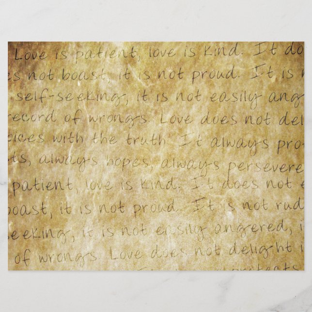 Portada de Programa de Boda Amor es Paciente (Anverso)