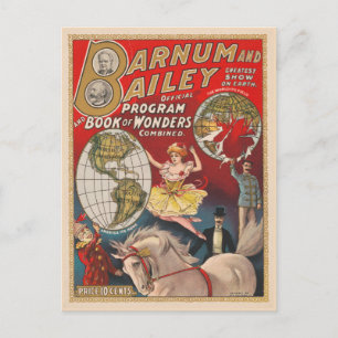 Portada de programa vintage de Barnum y Bailey