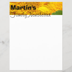 Portada del boletín familiar papel Girasol
