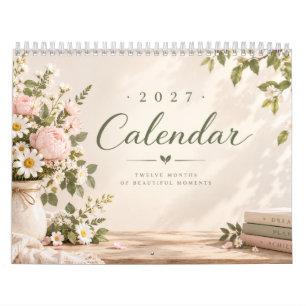Portada del calendario floral 2027 – Elegante