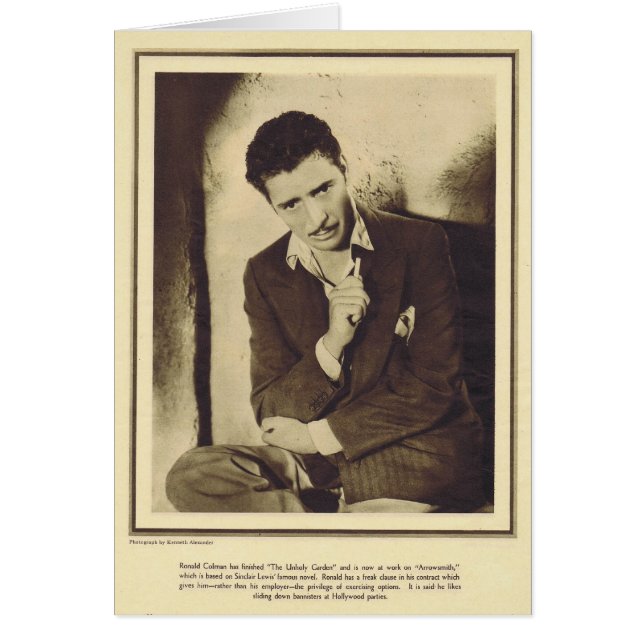 Portait 1931 de Ronald Colman (Frente)