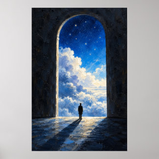 Portal de Cielo Azul Arte Surrealista