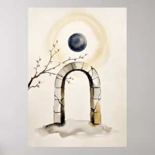 Portal iluminado por la luna Nuevo camino Arte esp
