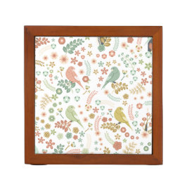 Portalápices Aves y ramas de Shabby White