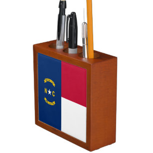 Portalápices Bandera del Estado de Carolina del Norte