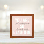 Portalápices Inspiración, Eres Tan Hermosa Cita Positiva<br><div class="desc">Inspiración,  Eres Tan Hermosa Cita Positiva</div>
