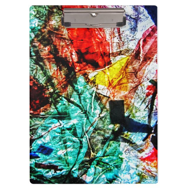 Portapapeles abstracto azul de felicidad, azul osc (Anverso)