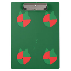 Portapapeles abstracto verde rojo