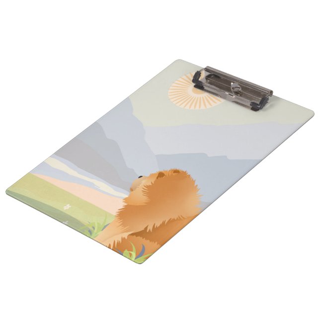 Portapapeles acrílico ROUGH RED CHOW (Angular)