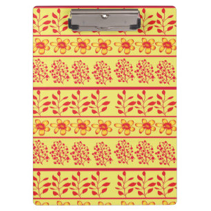 Portapapeles amarillo floral