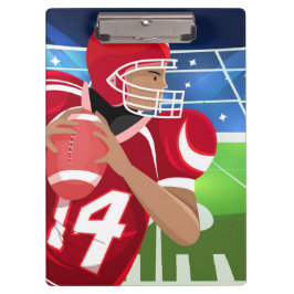 Portapapeles animado del jugador de fútbol