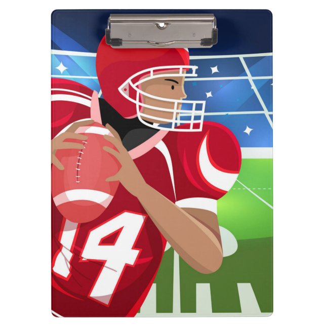 Portapapeles animado del jugador de fútbol (Anverso)