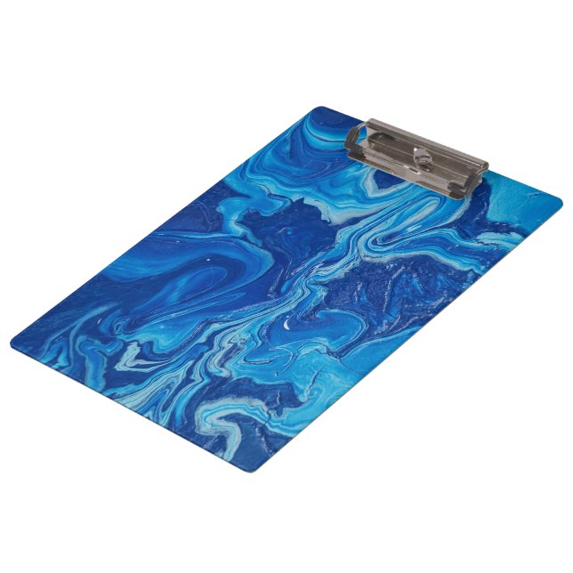 Portapapeles azul, diseño del artista J. Mummey (Angular)