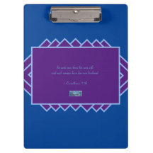 Portapapeles Azul(Triángulos púrpura) RFPMDesigns