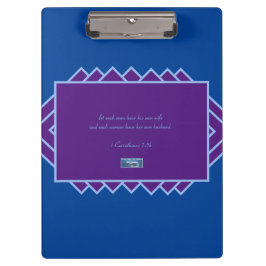 Portapapeles Azul(Triángulos púrpura) RFPMDesigns