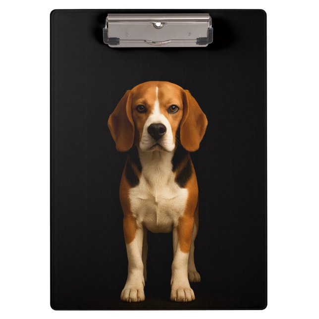 Portapapeles Black 4 Luxe, Beagle Amable (Anverso)