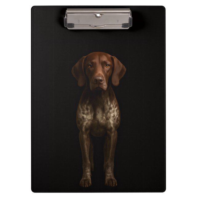 Portapapeles Black 4 Luxe con perro Pointer Alemán (Anverso)