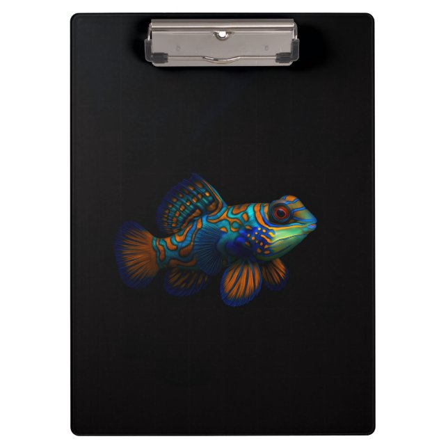 Portapapeles Black 4 Luxe con pez dragón mandarin (Anverso)