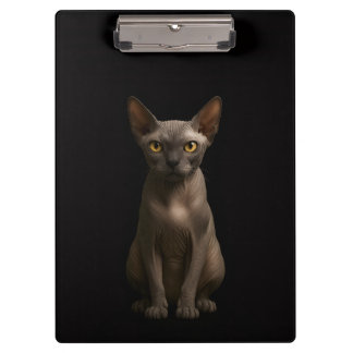 Portapapeles Black 4 Luxe, Gato Sphynx