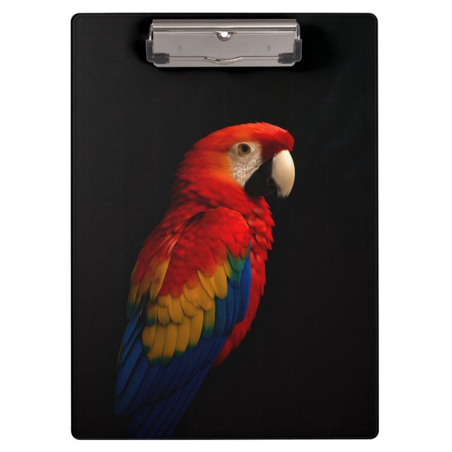 Portapapeles Black 4 Luxe, Loro Escarlata (Anverso)