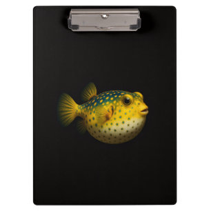Portapapeles Black 4 Luxe, Pez globo amarillo