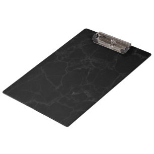 Portapapeles con acabado de mármol negro elegante