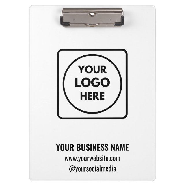 Portapapeles con logotipo de empresa personalizado (Anverso)