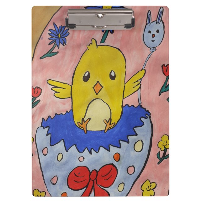 Portapapeles Cuaderno de Chick de Pascua (Anverso)