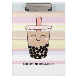 Portapapeles Cute Boba Leche Tea Pun