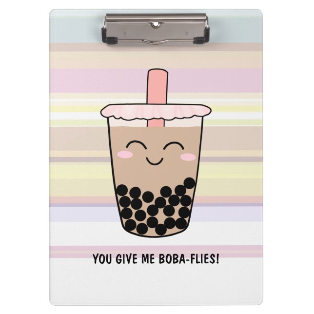 Portapapeles Cute Boba Leche Tea Pun (Anverso)