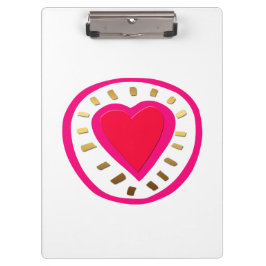Portapapeles de 1 w de corazón moderno el día de S
