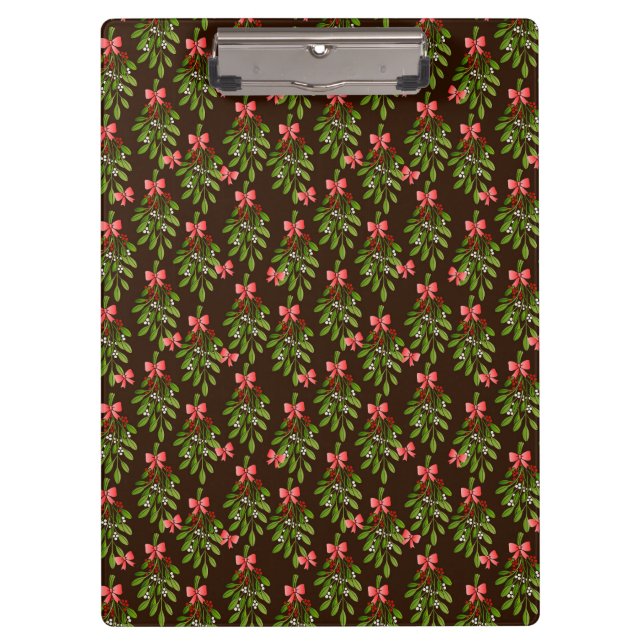 Portapapeles de acebo de Navidad (Anverso)