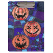 Portapapeles de acrílico de calabazas de Halloween