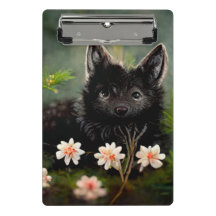 Portapapeles de animales salvajes con flores