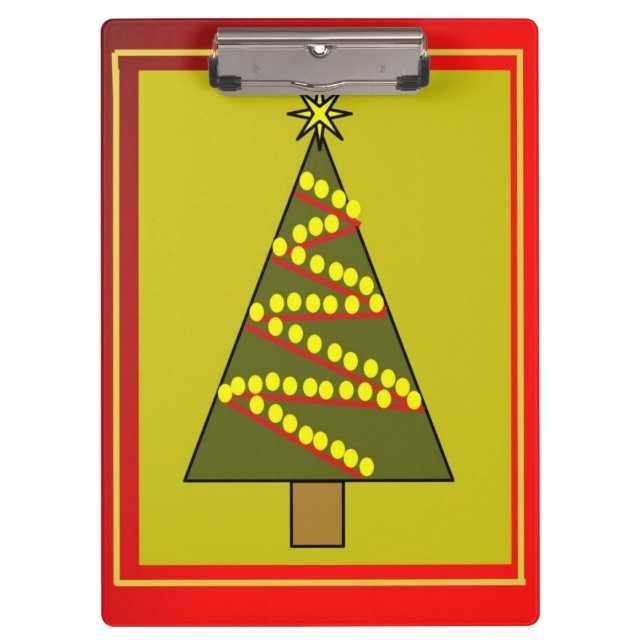 Portapapeles de árbol de Navidad (Anverso)