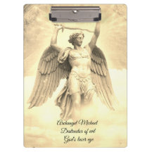 Portapapeles de arcángel Michael amarillo