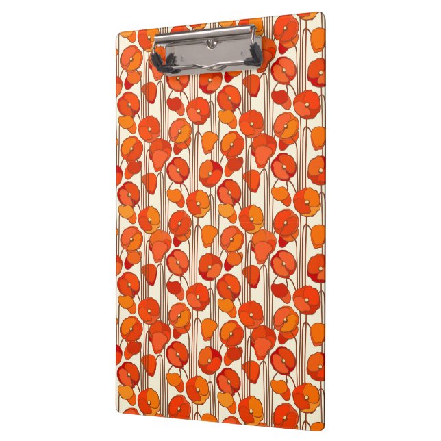 Portapapeles de Art Nouveau Poppies (Izquierda)