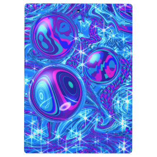 Portapapeles de arte abstracto rosa azul púrpura