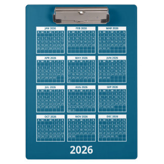 Portapapeles de calendario anual 2026 Agrega tu lo