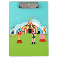 Portapapeles de circo vintage