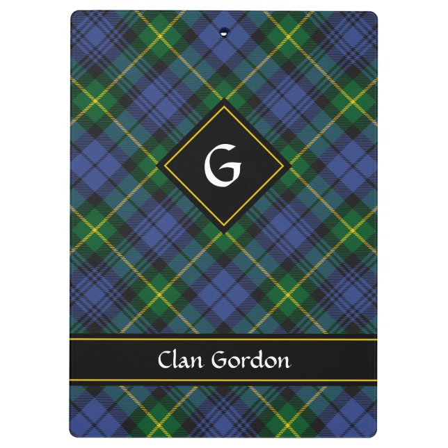 Portapapeles de Clan Gordon Tartan (Reverso)