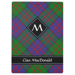 Portapapeles de Clan MacDonald Tartan