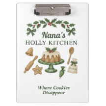 Portapapeles de cocina personalizado de Nana Holly