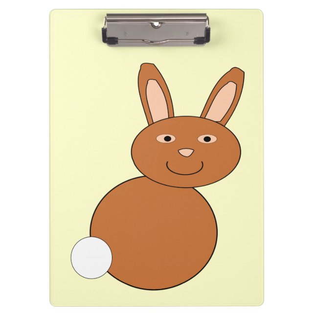 Portapapeles de conejo de Pascua feliz (Anverso)
